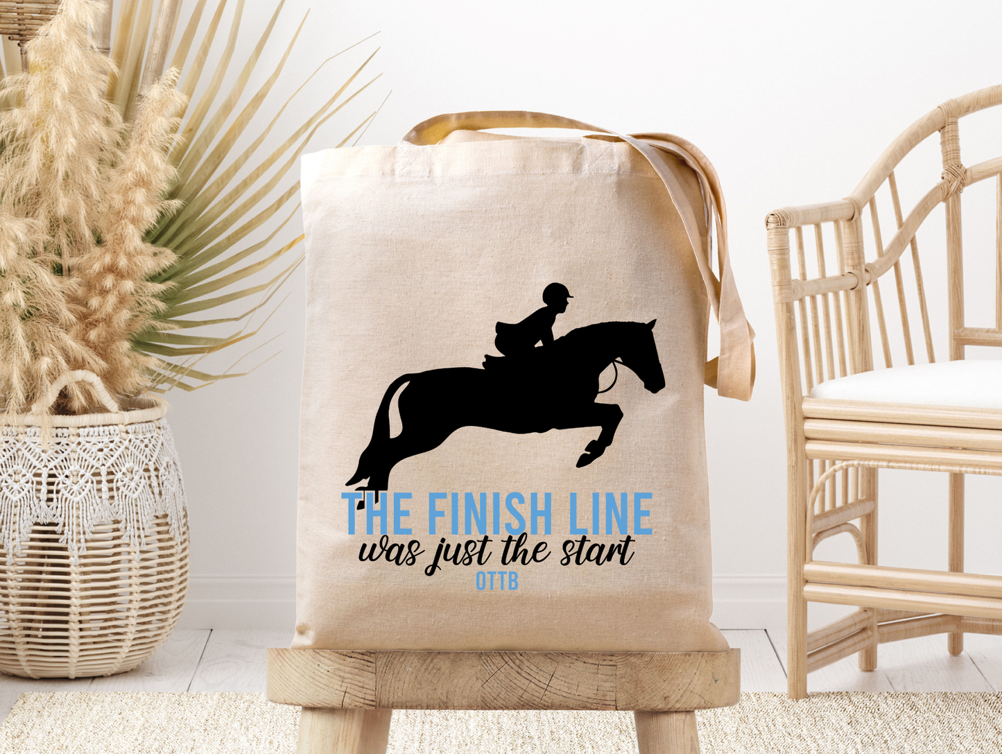 OTTB / Thoroughbred / Jumper Horse / Canvas Tote Bag